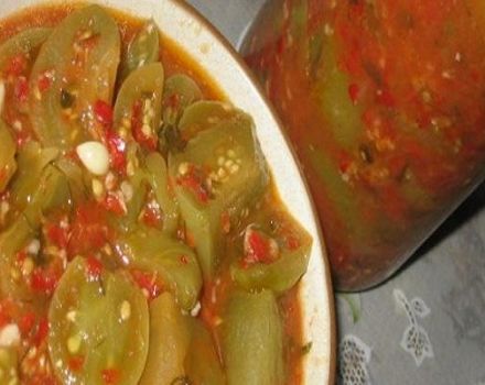Krok za krokom recept na zelené paradajky v rajčiakoch na zimu