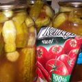 Rezepte für Gurken mit Chili-Ketchup für den Winter in Litergläsern