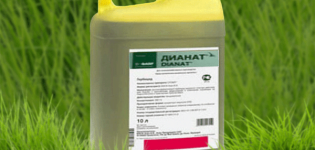 Instructions for use and consumption rate of herbicide Dianat