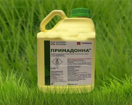 Instructions for the use of herbicide Primadonna