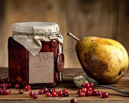 Συνταγή για την παρασκευή μαρμελάδας lingonberry με αχλάδια για το χειμώνα