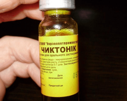 Οδηγίες χρήσης για κοτόπουλα σημαίνει Chiktonik