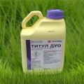 Instructions for the use of the fungicide Title Duo and consumption rate