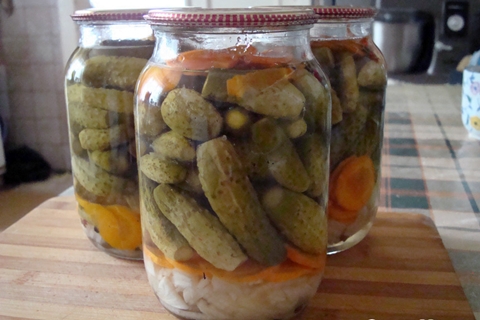 Czech cucumbers on the table