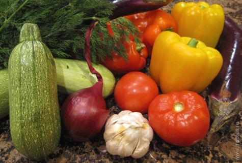 tomate pimenta abobrinha