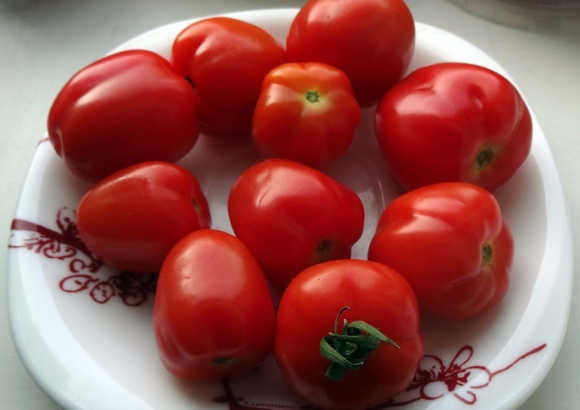 Erdbeerkirschtomate in einem Teller
