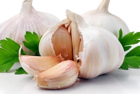 Knoblauch auf dem Tisch