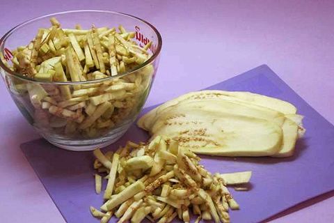 chopped eggplant