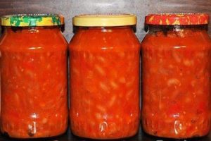 Recept för konserveringsbönor i tomat för vintern som i butiken