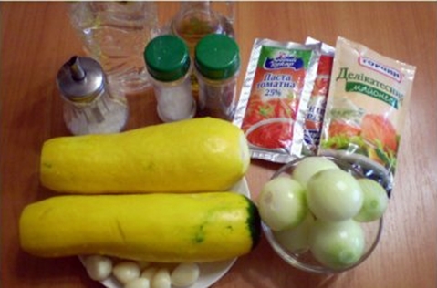 ingredients for zucchini with mayonnaise for the winter
