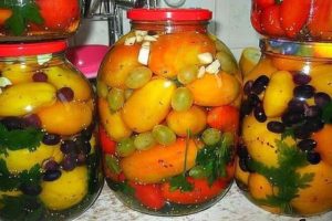 Receitas deliciosas para enlatar tomates com uvas para o inverno