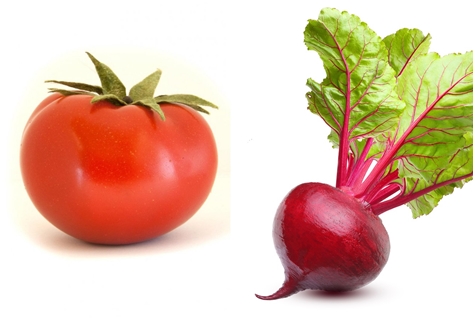 tomato and beet