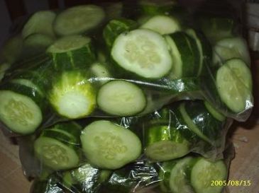 pepinos en un círculo para el invierno