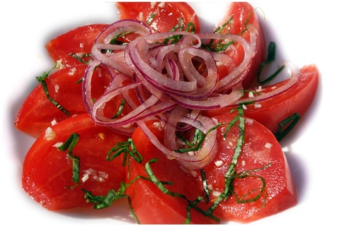 سلطة طماطم حمراء