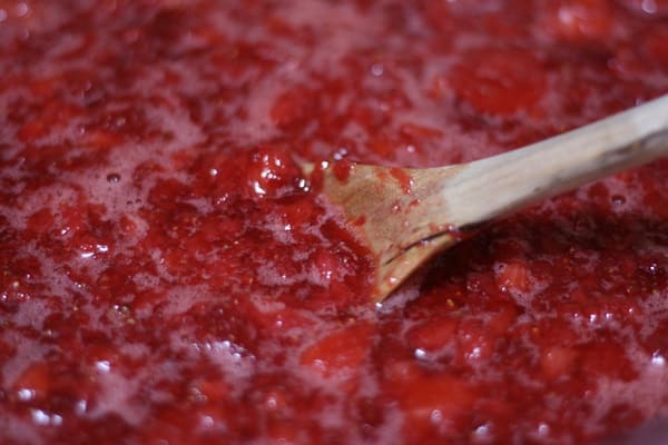 l'apparition de la confiture de fraises