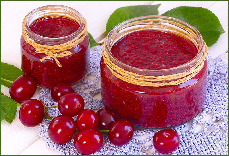Marmelade in einem Glas
