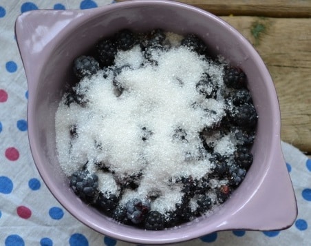 Zucker und Brombeeren