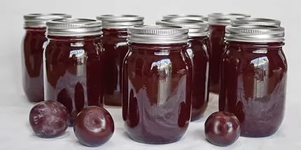 mashed plums