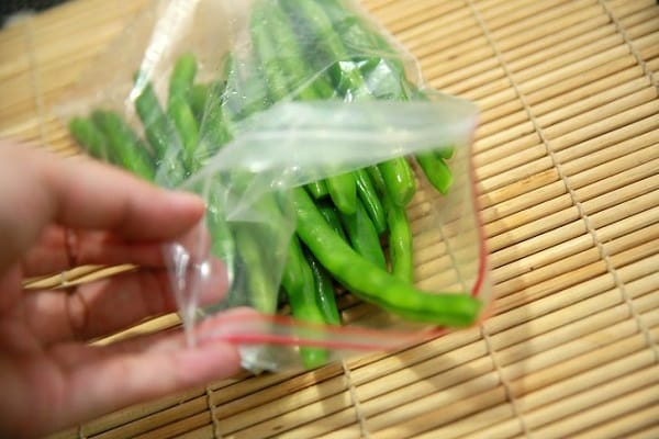 blanching in pods