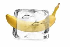 Bananų šaldymo namuose šaldiklyje receptai