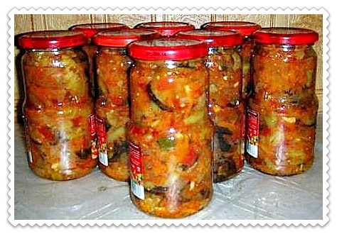 una docena de berenjenas para el invierno