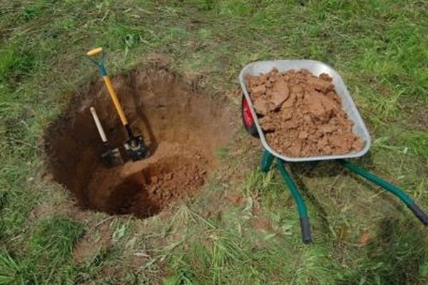 wheelbarrow with sand