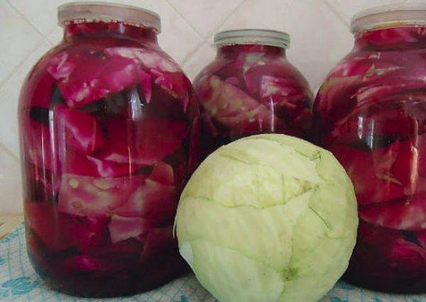 Cabbage with beets