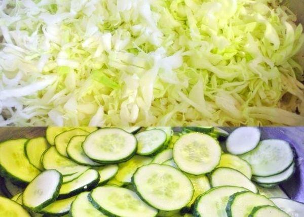 repolho e pepino