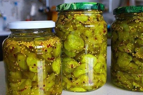 cucumbers with mustard