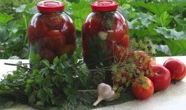 tomatoes in a jar