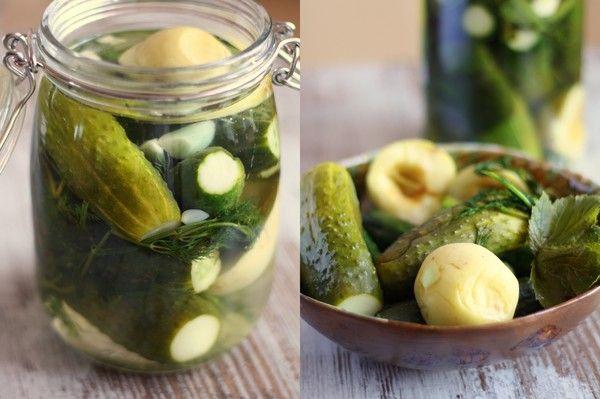 salted cucumbers