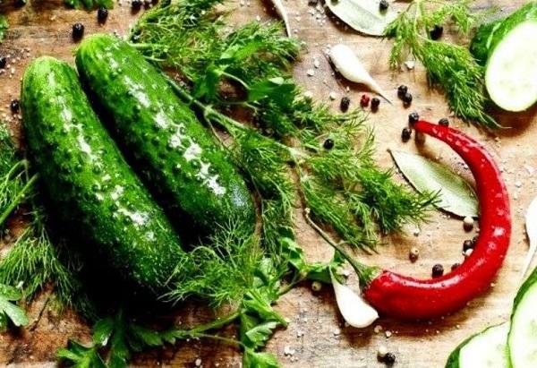 Vorspeise mit Gurken