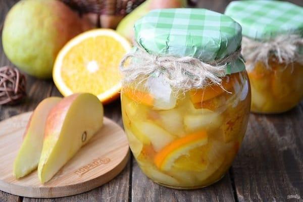 pêra com laranja