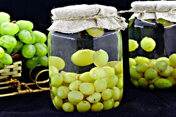 grapes in a jar