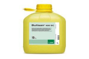 Instructions for the use of the herbicide Butisan 400, consumption rates and analogues