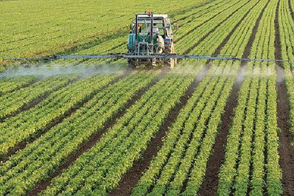 tractor with sprayer