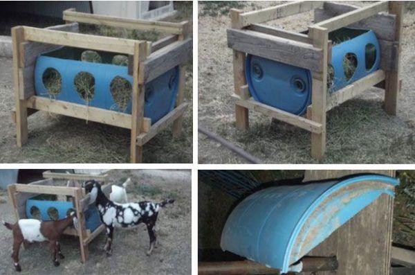 Types of goat feeders and how to do it yourself, instructions and drawings